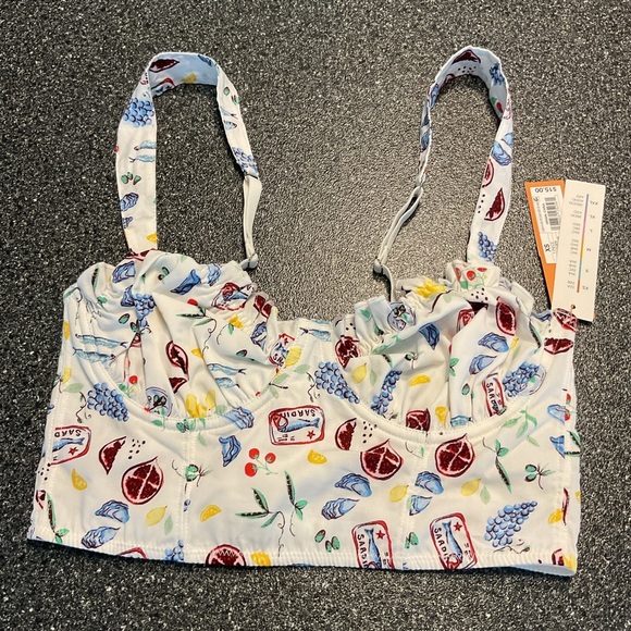 NWT Colsie Berry Red Corset Bra Size XS - Picture 2 of 5